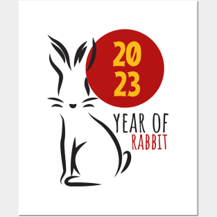 2023 Year Of The Rabbit Chinese New Year Posters and Art